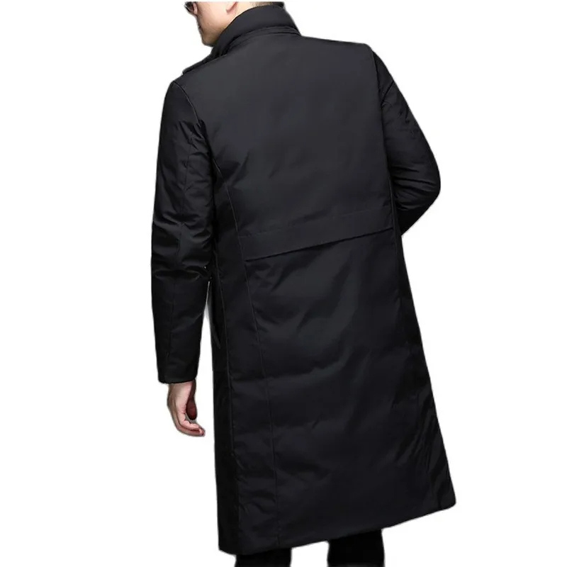 Men's parka winter jacket windproof with warm lining and pockets