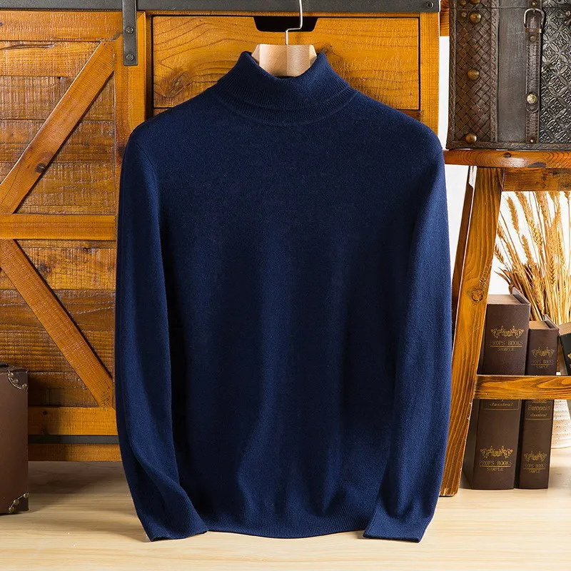 Classic turtleneck jumper made from the finest wool