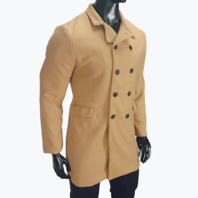 Timeless wool coat with lapel collar