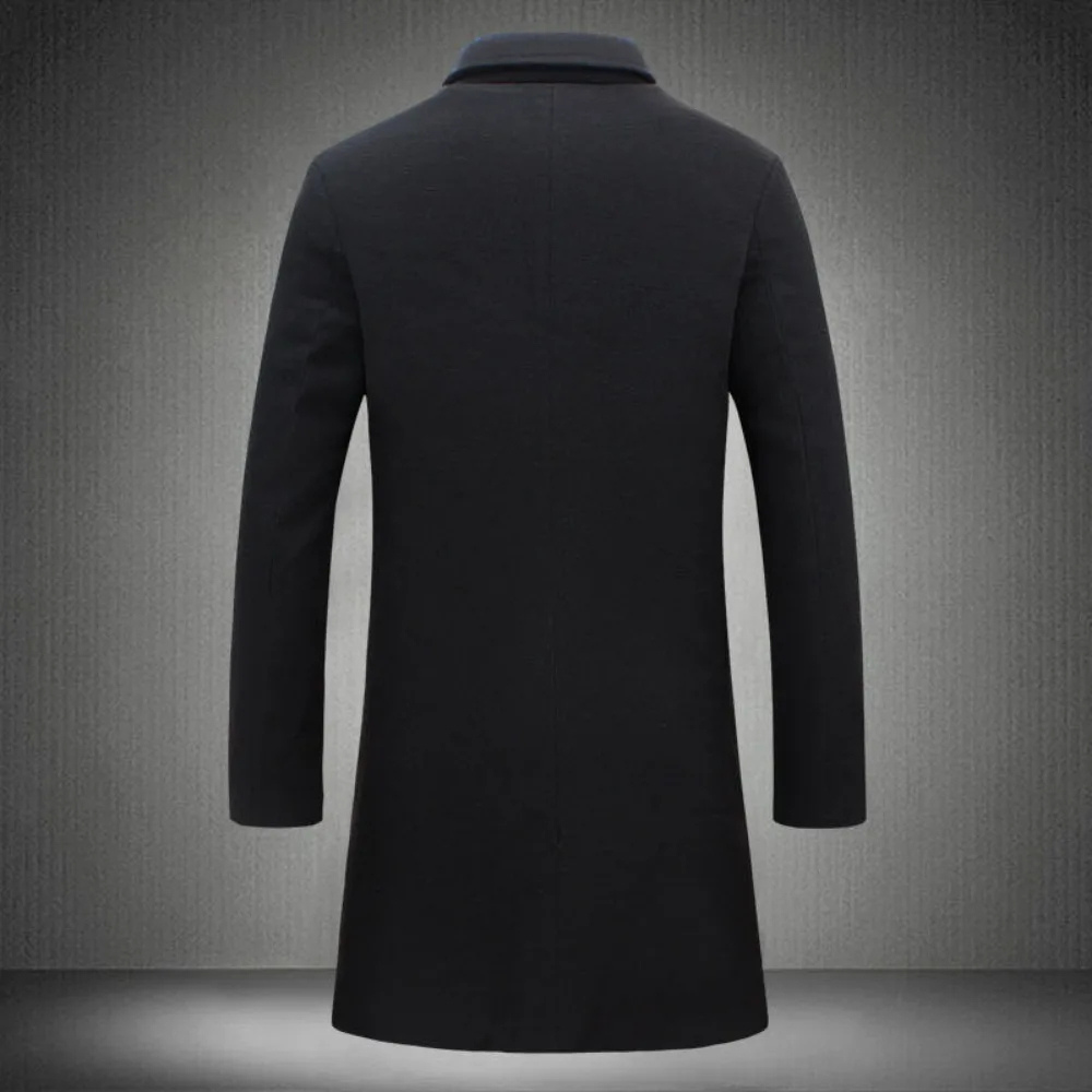 Classic wool coat with slim-fit cut