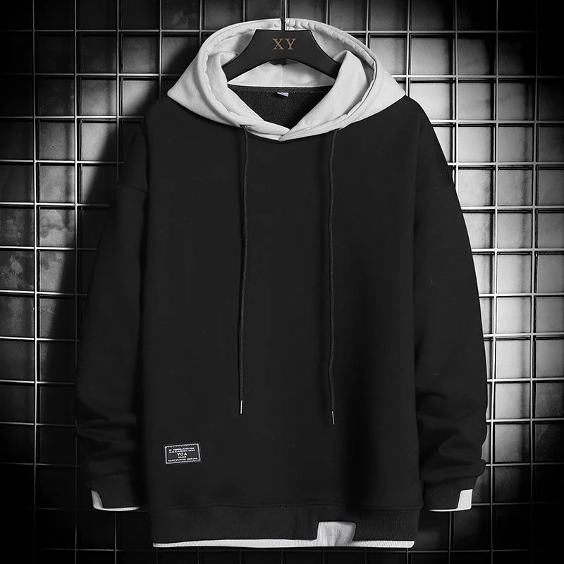 Men - Leisure Hoodie - Comfortable Cotton Blend - Stylish Casual Pullover