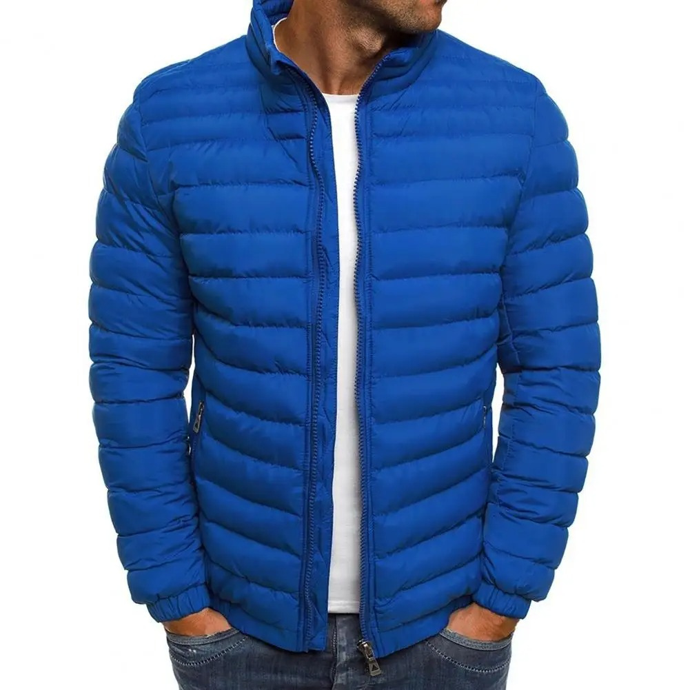 Men's jacket with stand-up collar and front zip