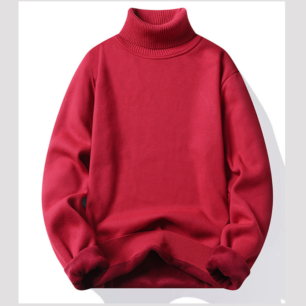 Men's lined turtleneck jumper for winter