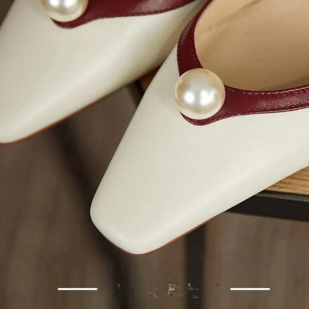 Chic pumps with pearl embellishment