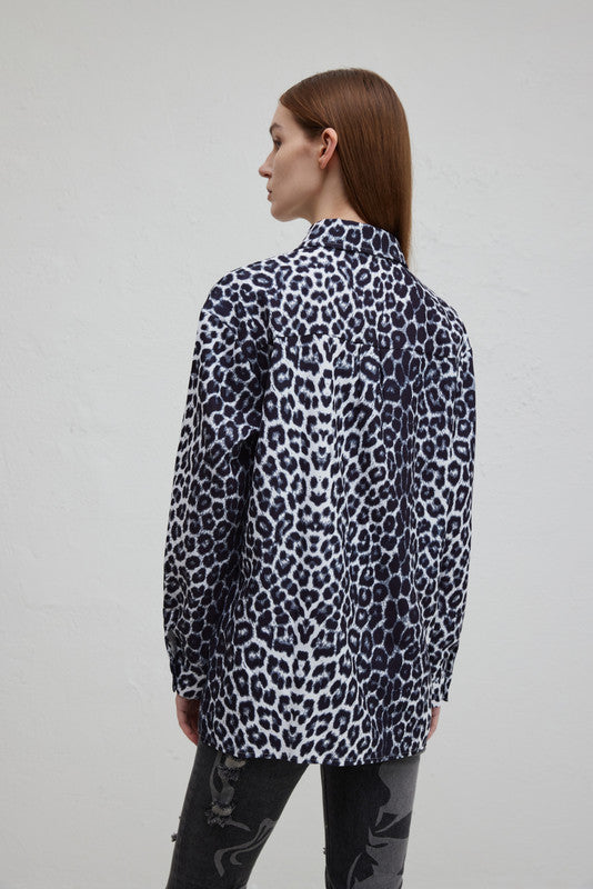 Women - Office Cardigan - Stylish Leopard Print - Lightweight & Trendy