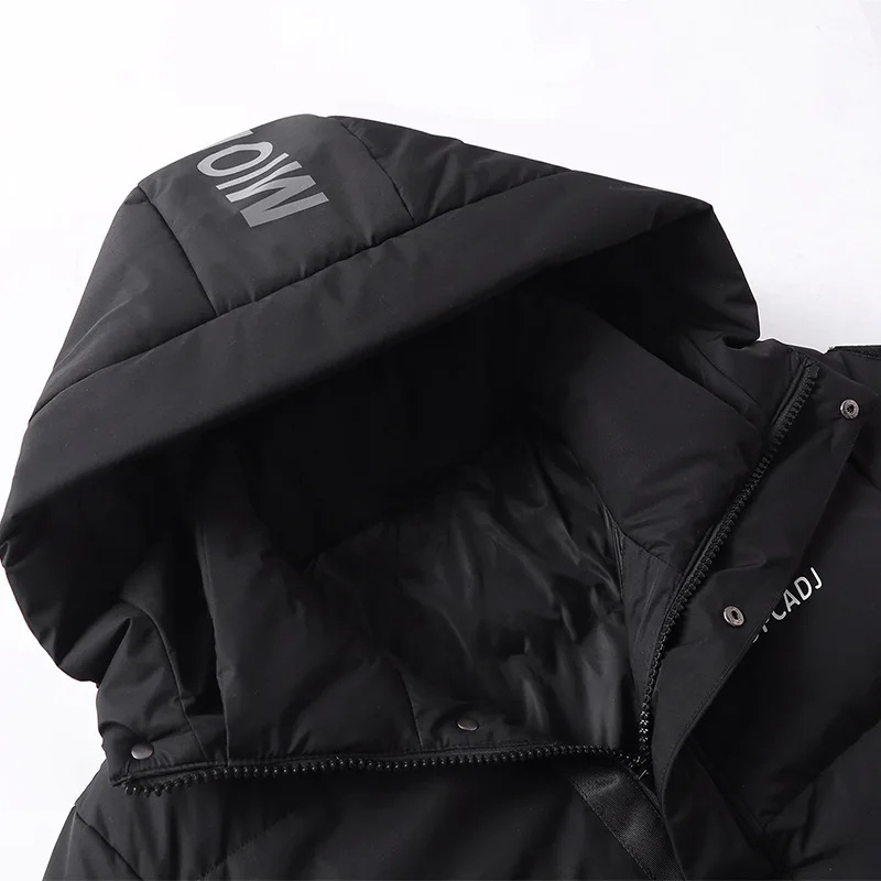 Winter jacket with hood and modern design