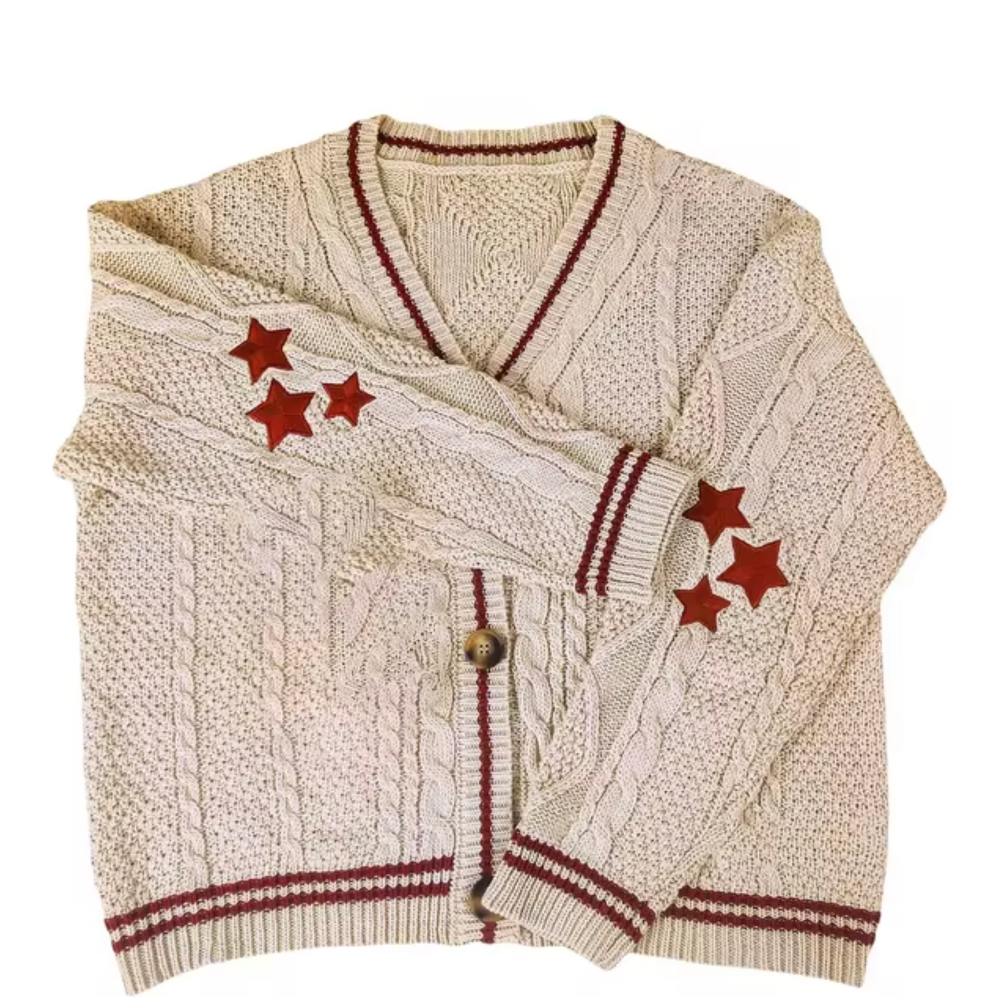 Knitted jumper with star print