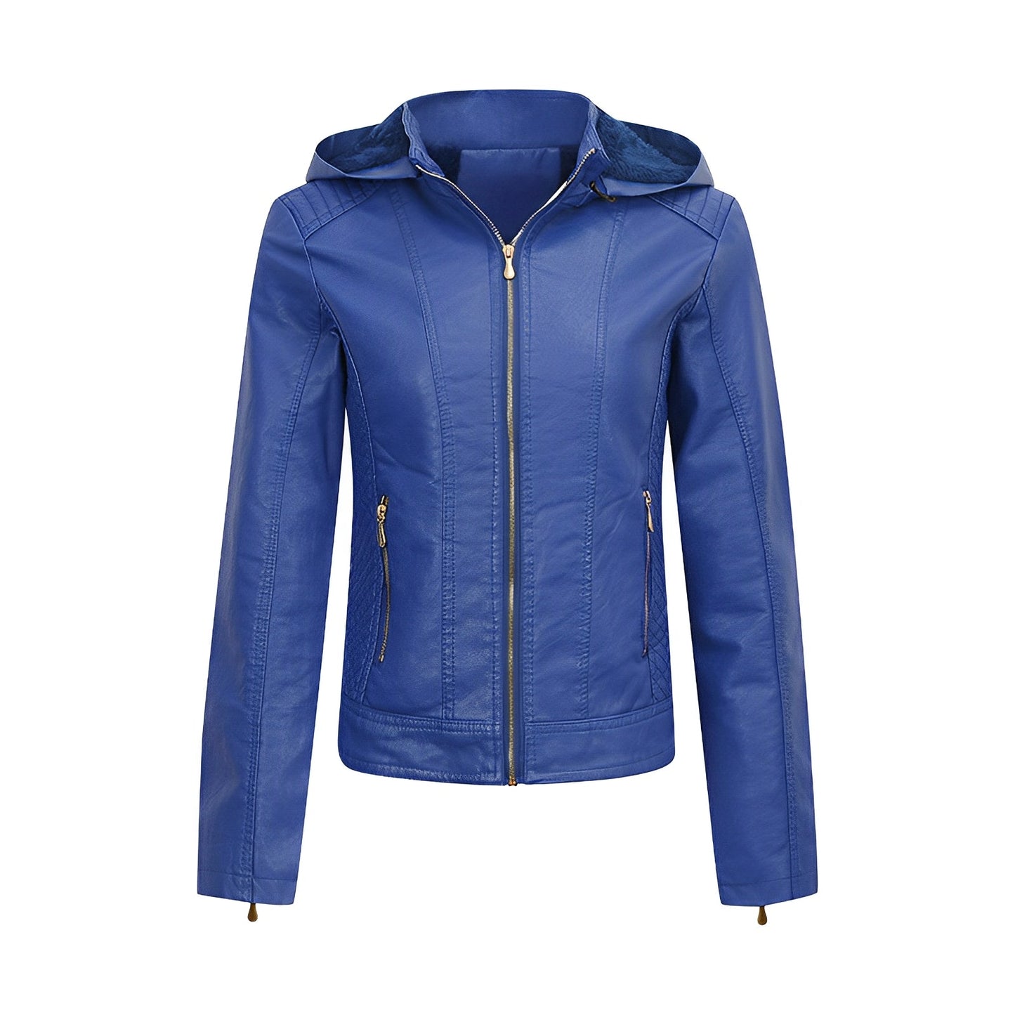 Women’s Slim Fit Leather Jacket with Zipper - Stylish and Comfortable Outerwear - Perfect for Every Occasion