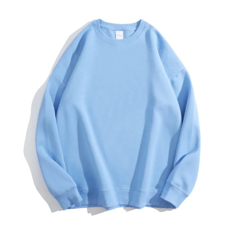 Round neck long sleeve basic jumper