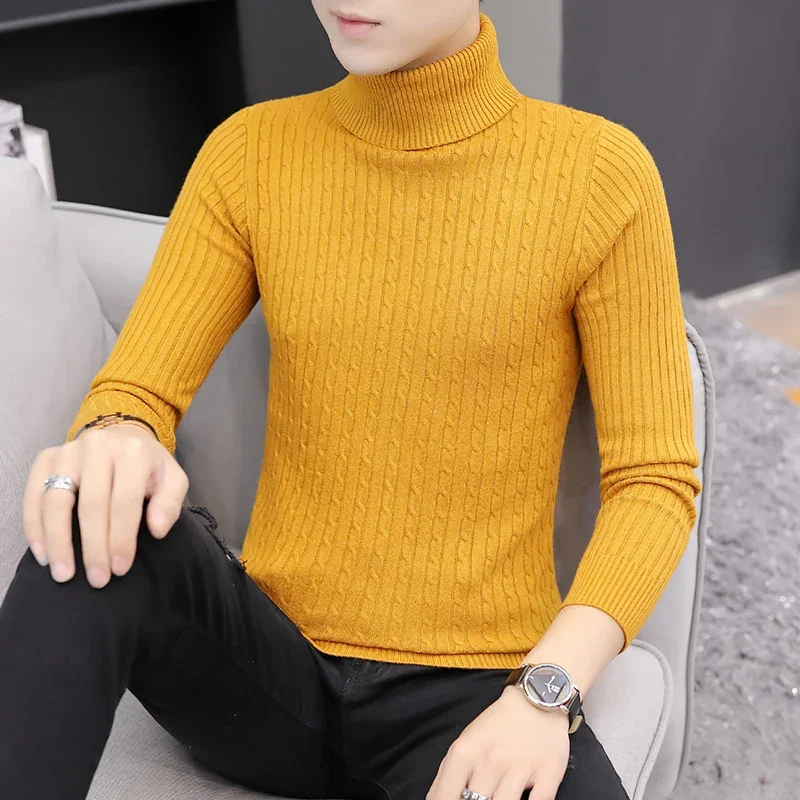 Knitted turtleneck jumper men