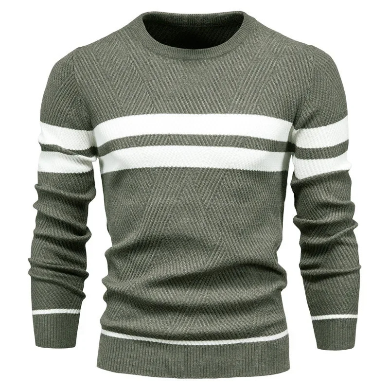 Striped men's jumper with modern design for stylish appearances