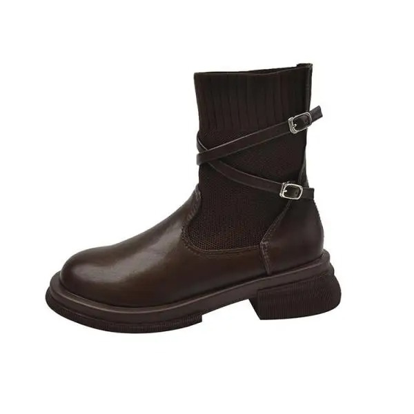 Women's Chelsea Boots in Leather with Non-Slip Sole