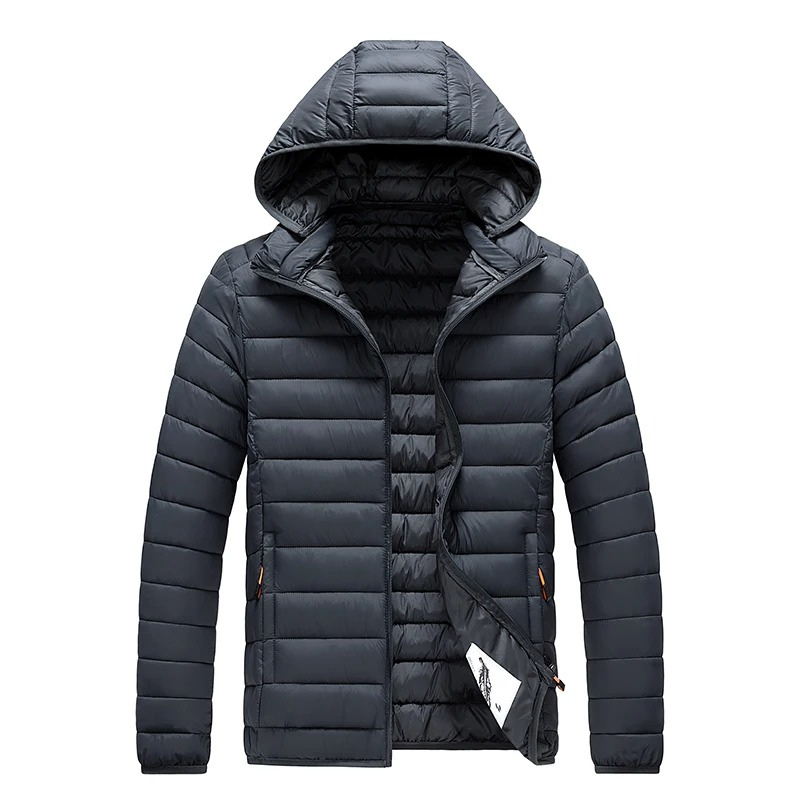 Men's quilted transition jacket With hood