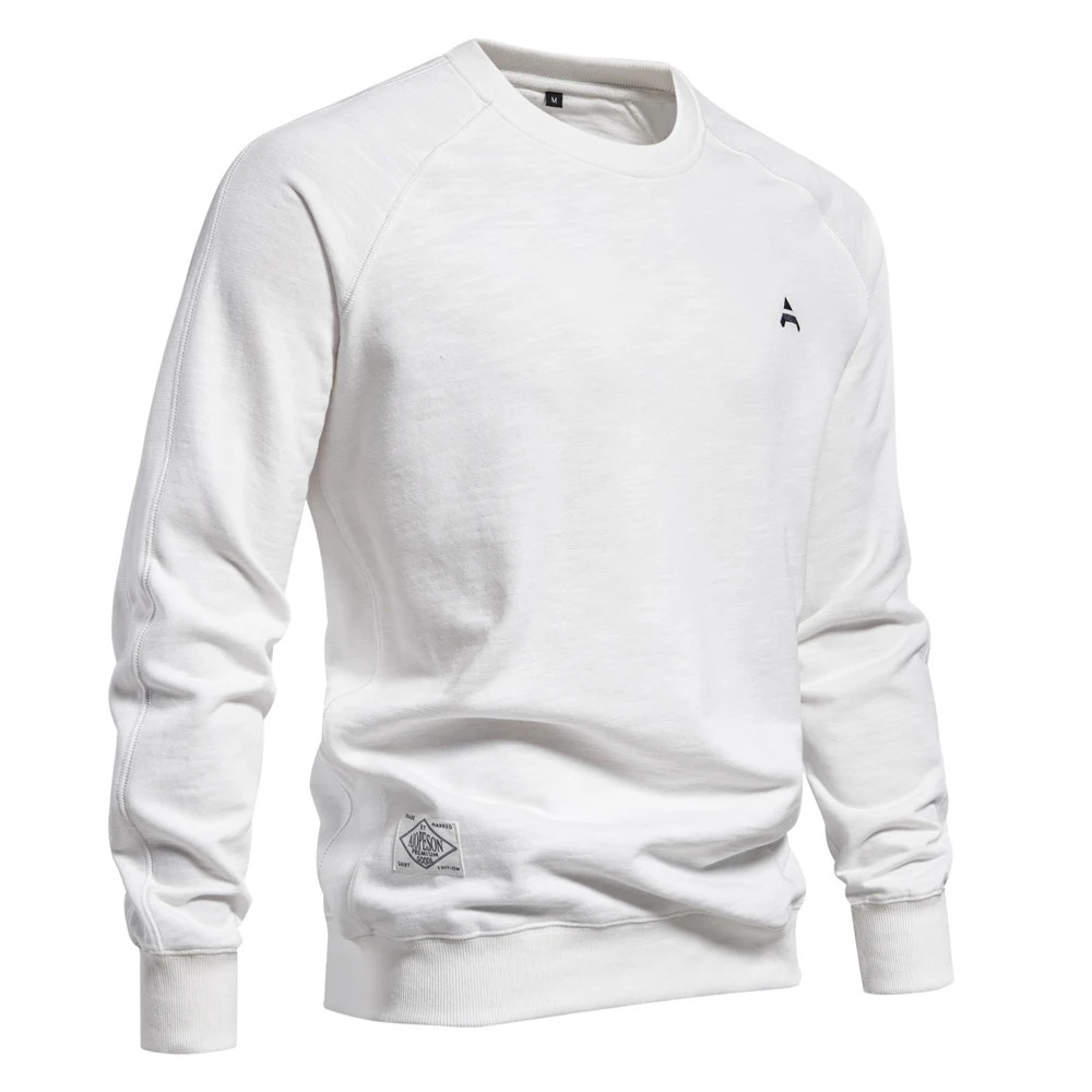 Men's jumper with raglan sleeves, round neck Casual jumper