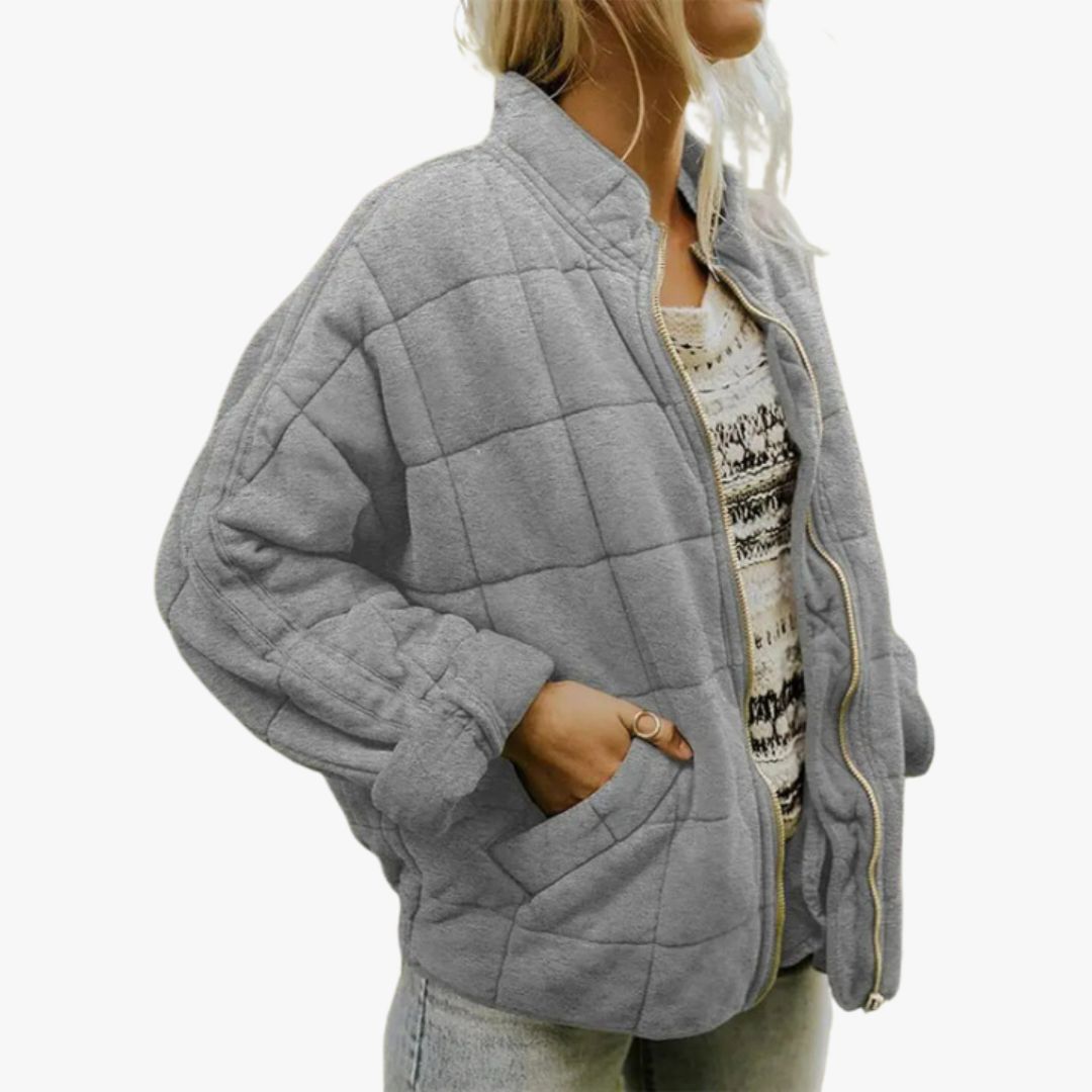 Women's - Oversized, thick transition jacket - Cosy warm with side pockets - Perfect for Cold season