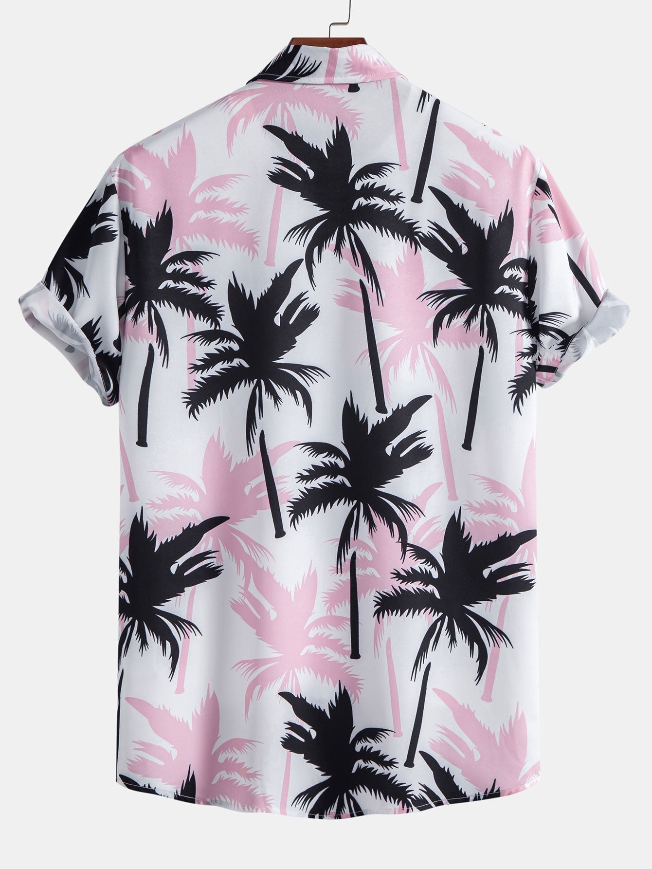 Palm Tree Print Button Up Shirt & Swim Shorts