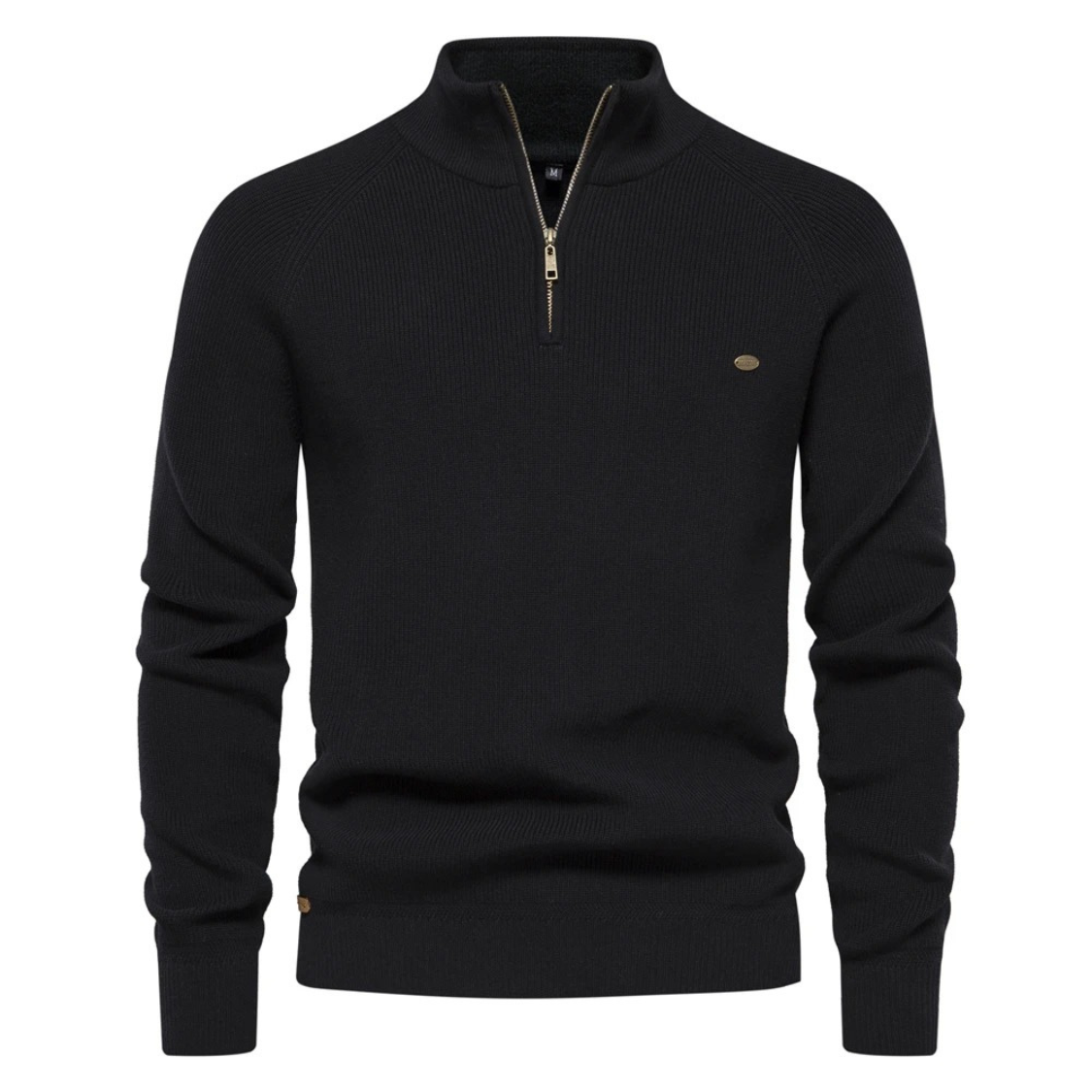 High quality knitted pullover with zip