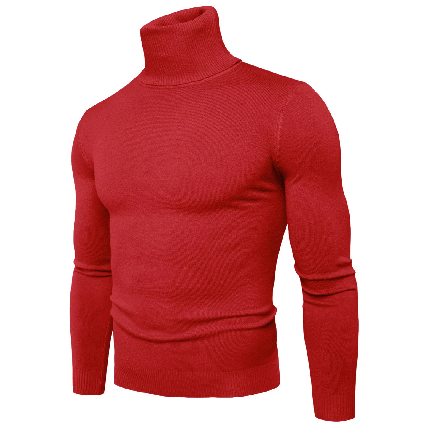 Tight-fitting turtleneck jumper for winter days