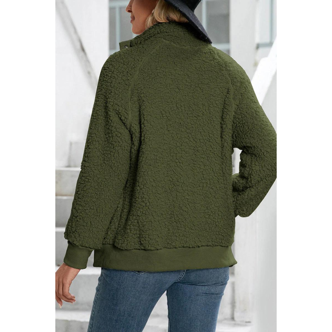 Women's Fleece Jacket - Fluffy, Warm & Stylish with Pockets - Perfect for Winter Adventures