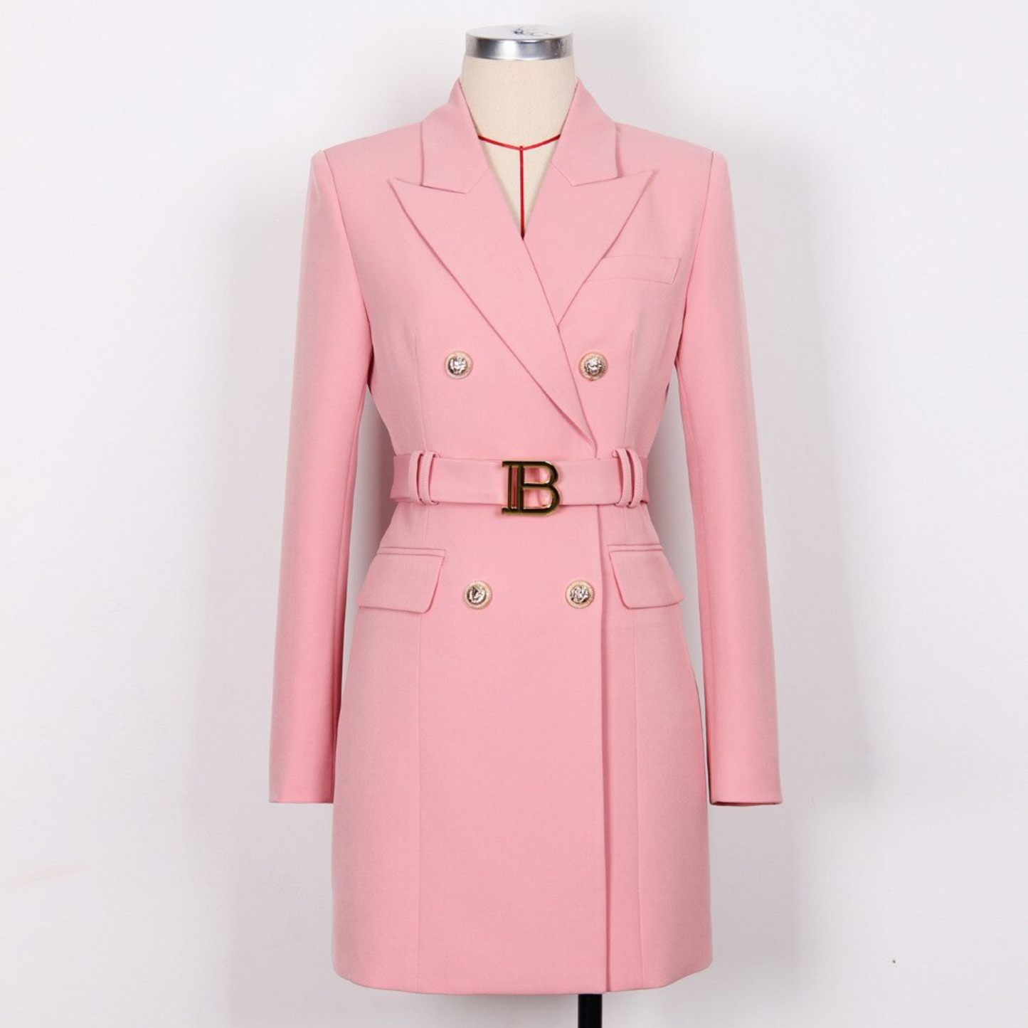 Women - Blazer Dress - Unicoloured - Chic & Elegant Blazer Dress Perfect for Any Occasion