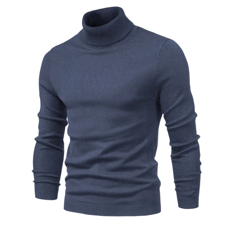 Slim fit knitted jumper turtleneck jumper men