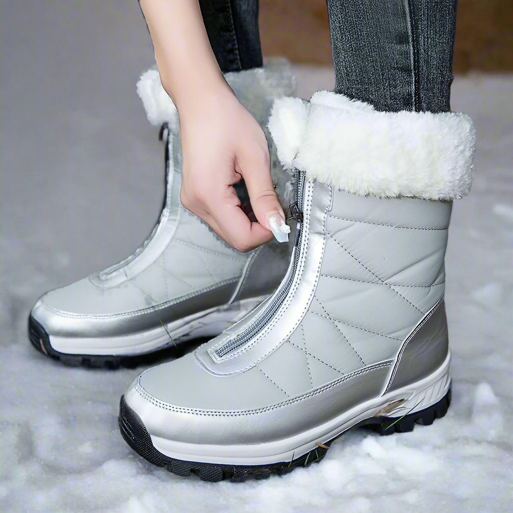 Women - Winter Boots - Stylish & Warm Mid-Calf - Comfortable Footwear for Cold Weather