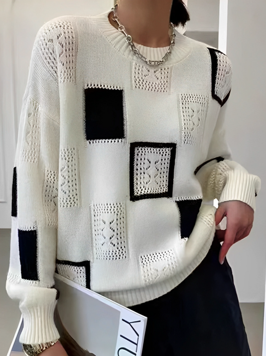 Elegant Patchwork Sweater