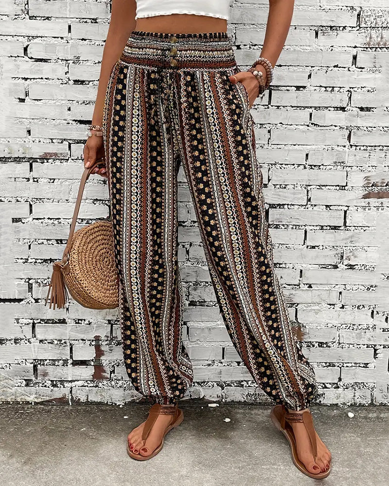 Casual printed trousers