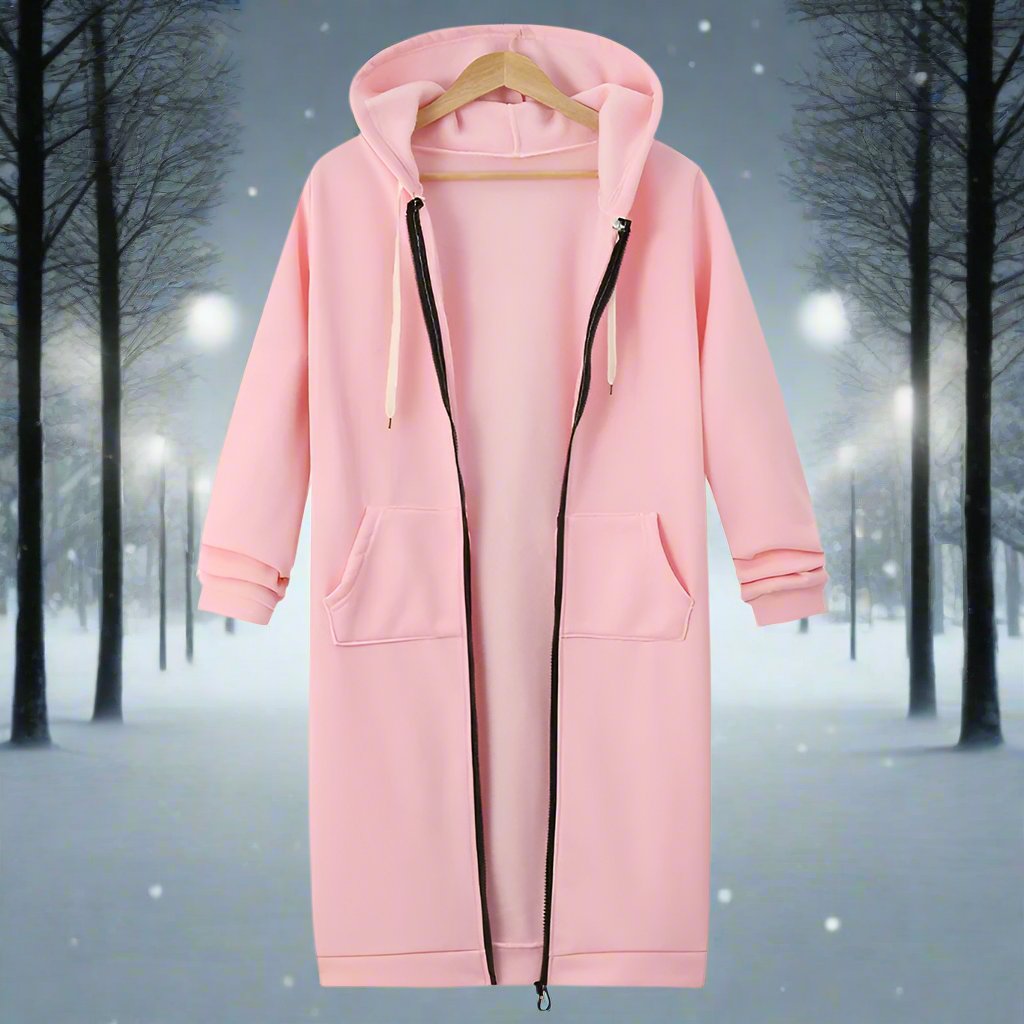 Women - Hooded Jacket - Zip Closure & Drawstring - Stylish & Comfortable Outerwear