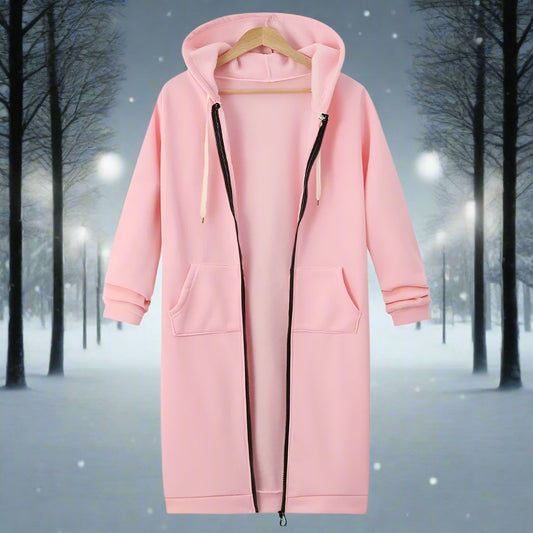 Women - Hooded Jacket - Zip Closure & Drawstring - Stylish & Comfortable Outerwear