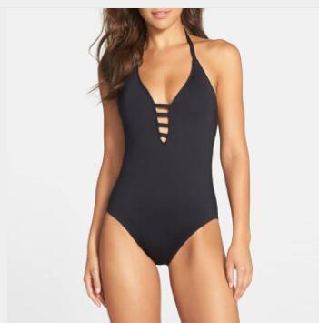 One-piece swimming costume with retro style