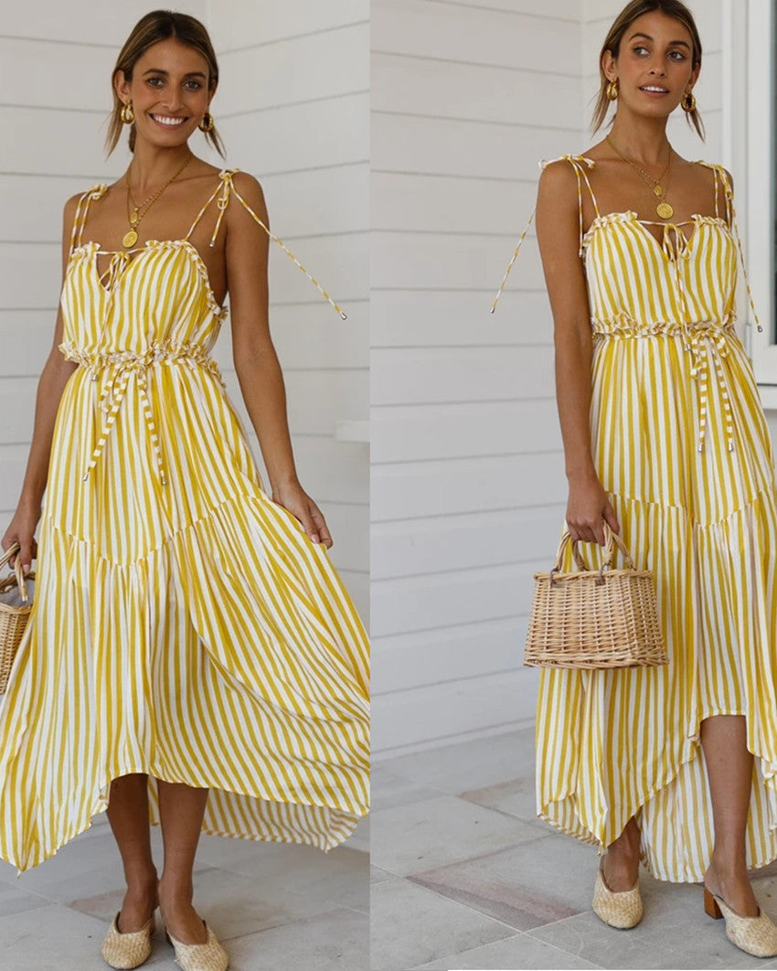 Fabulous Fit chic striped irregular dress