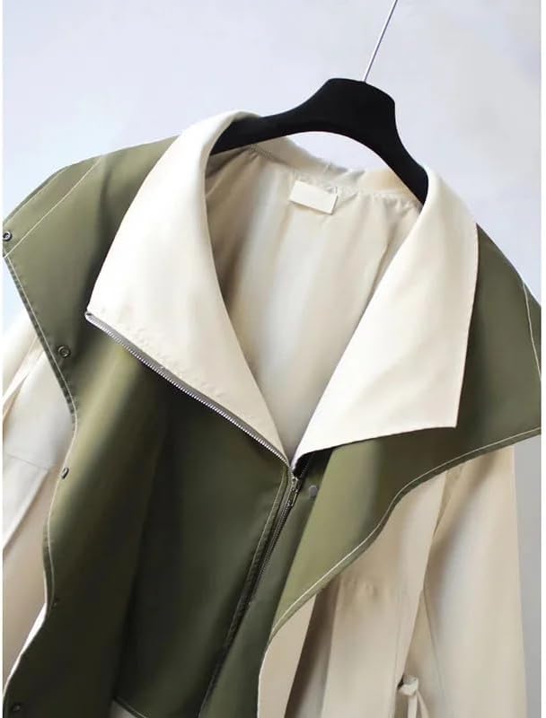 Women - Trench Coat - Lightweight, Elegant Design - Stylish Green Outerwear for All Seasons