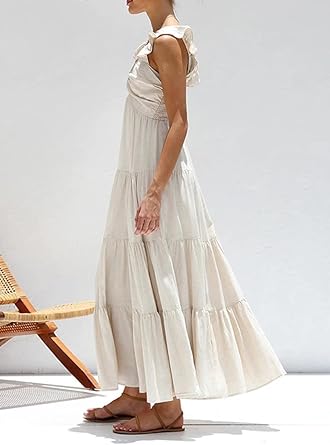 Maxi dress with fringe