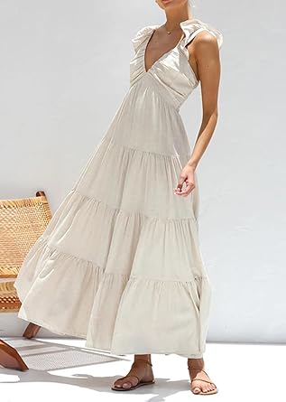 Maxi dress with fringe