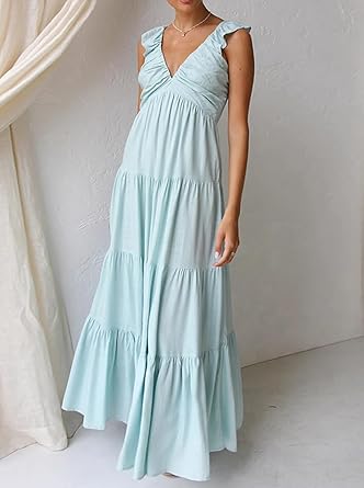 Maxi dress with fringe