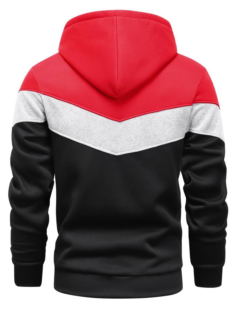 Men - Hoodie - Colour Block Design - Stylish & Comfortable Fashion Hoodie for Everyday Wear