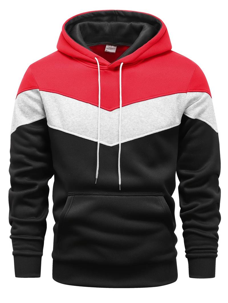 Men - Hoodie - Colour Block Design - Stylish & Comfortable Fashion Hoodie for Everyday Wear