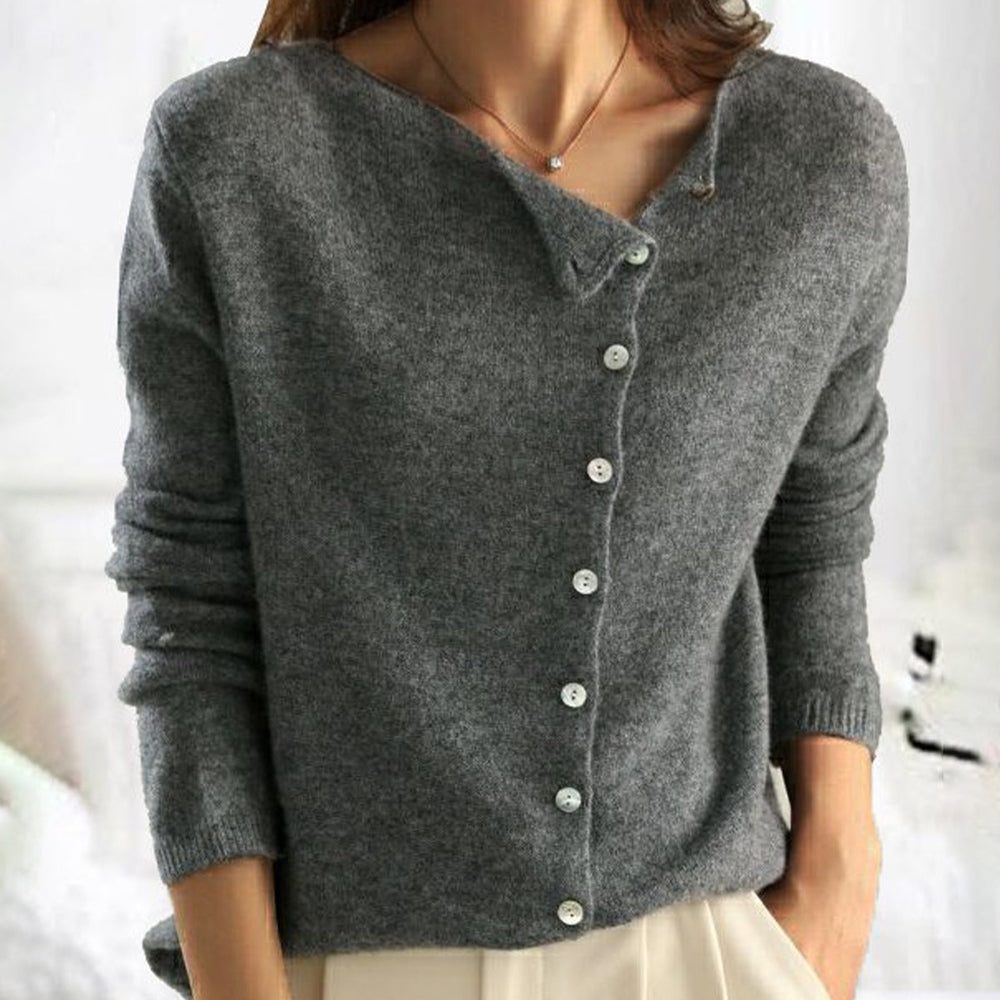 Pullover with button placket for women