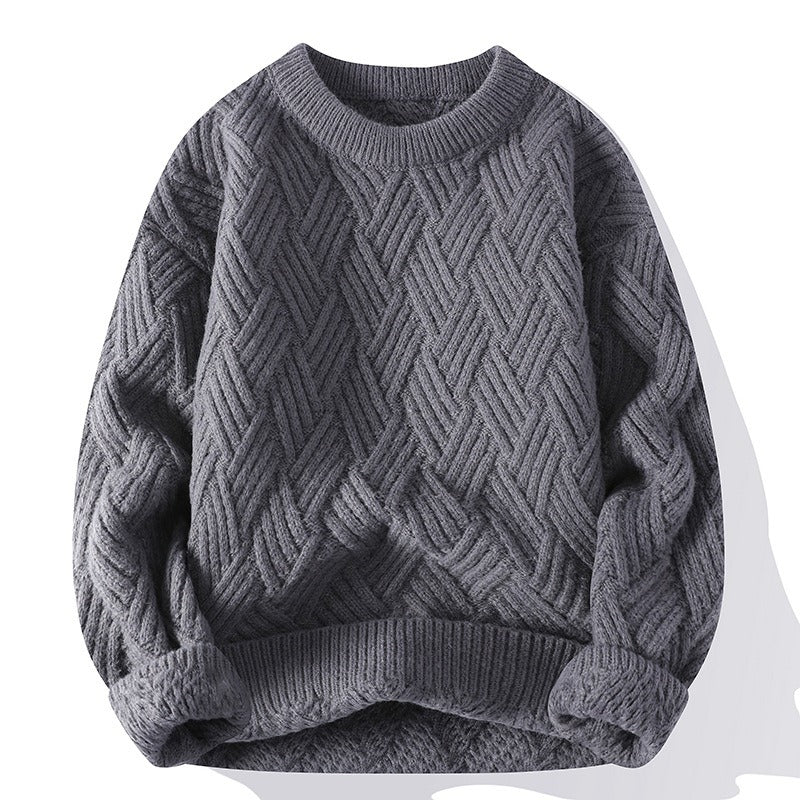 Men - Classic Thick Jumper - Cozy Knit Sweater - Ideal for Casual and Smart-Casual Style