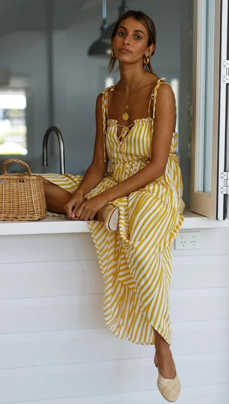 Fabulous Fit chic striped irregular dress