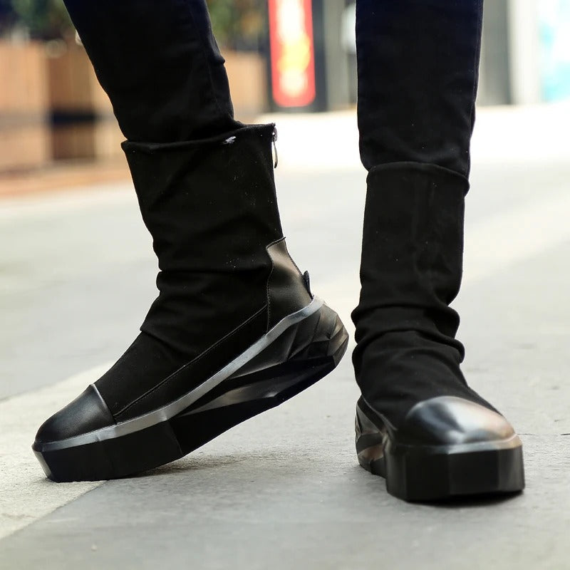 Men's retro platform boots