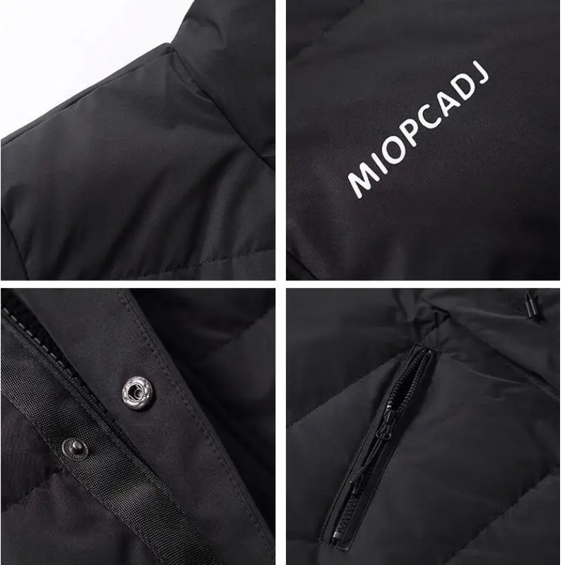 Winter jacket with hood and modern design