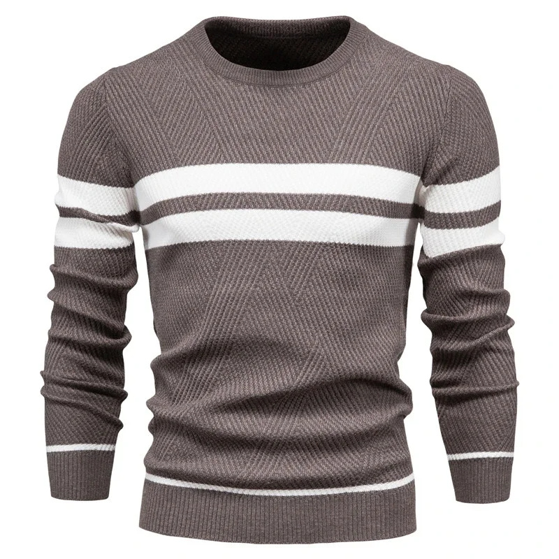 Striped men's jumper with modern design for stylish appearances