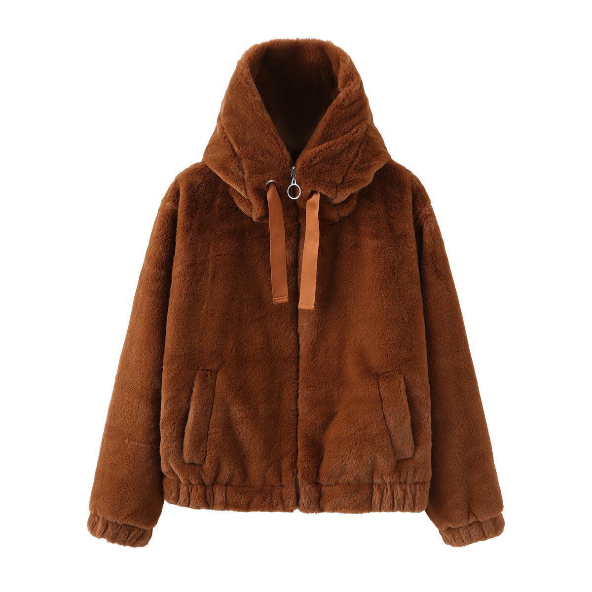 Women - Hooded Jacket - Plush Cotton - Cozy Winter Outerwear for Ultimate Comfort