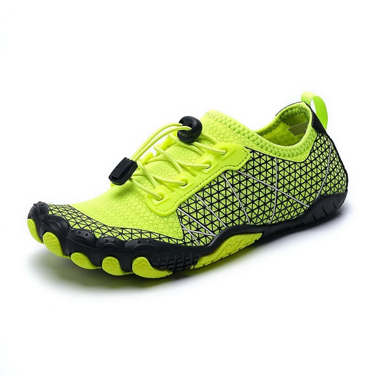 Neon stretchy laces rubber bottom barefoot shoes mens