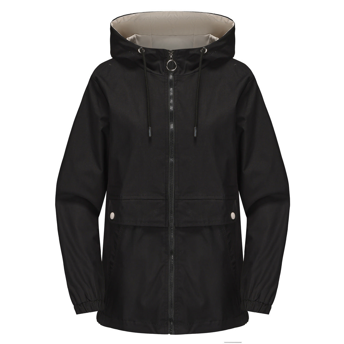 Women - Hooded Windbreaker Jacket - Lightweight & Breathable - Stylish Spring Essential