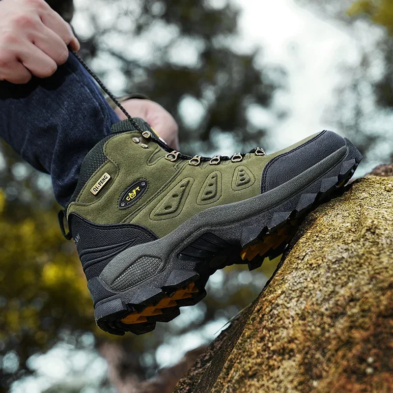 Hiking Shoes Men Waterproof Non-slip Outdoor Trekking Boots