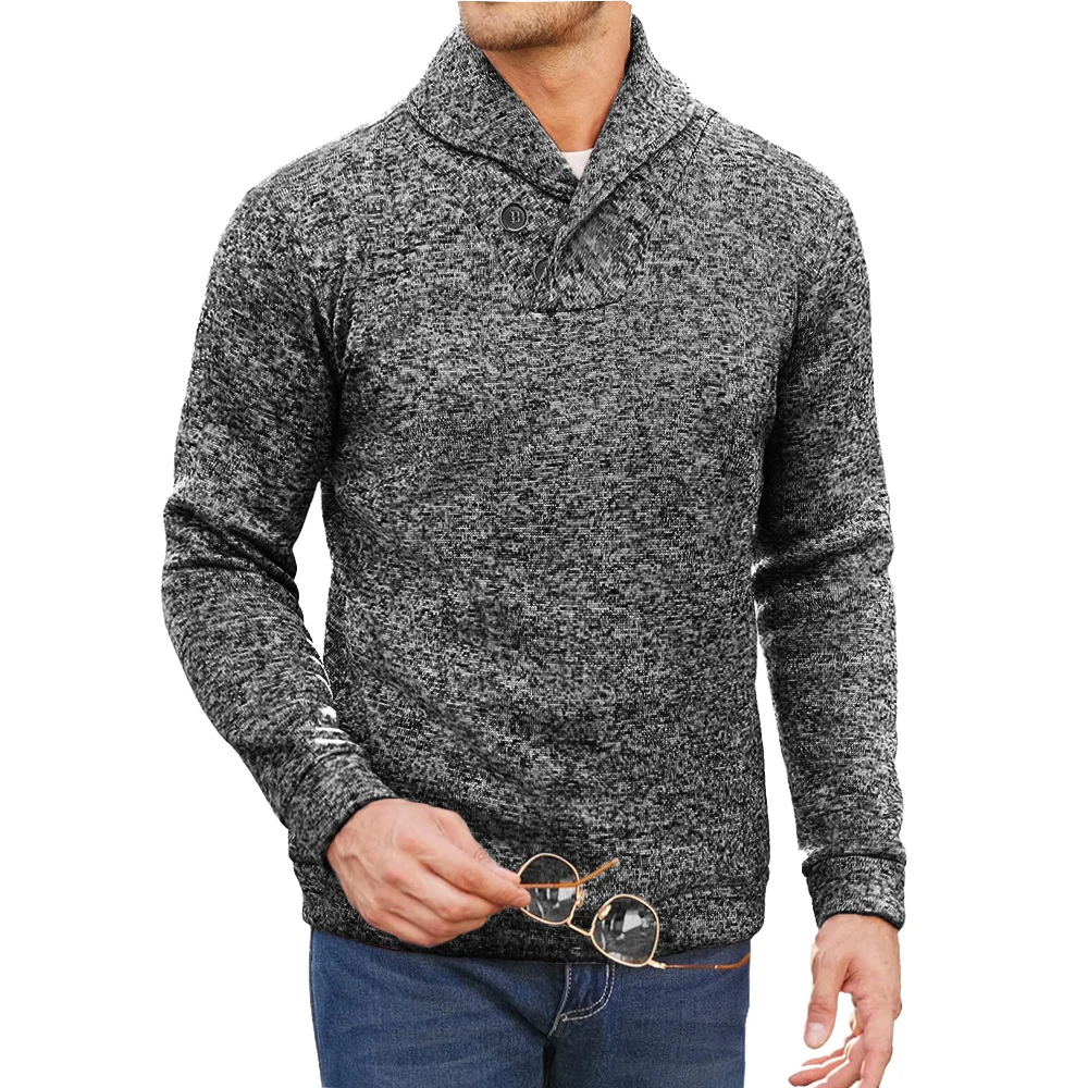 Men's jumper with shawl collar for stylish and warm days