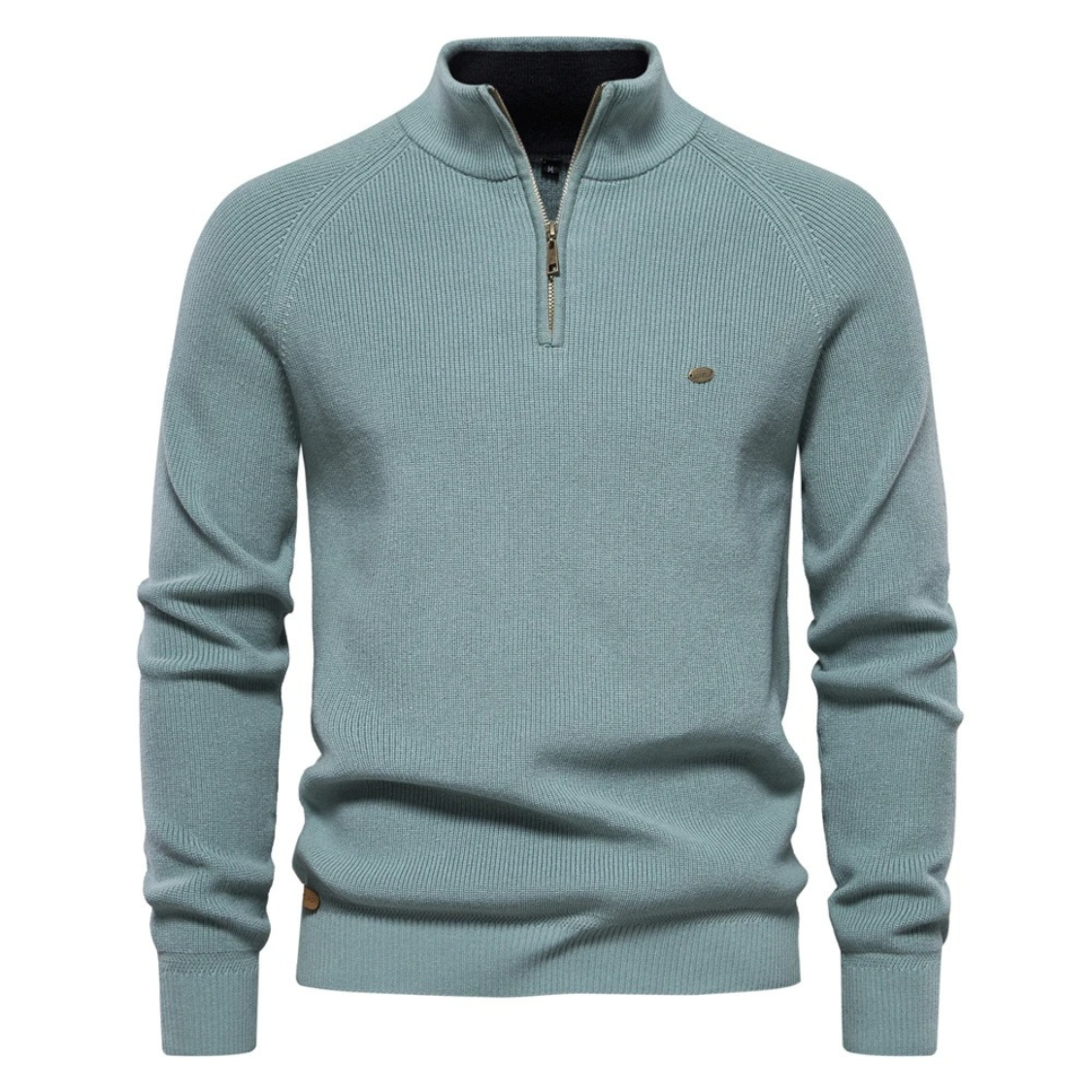 High quality knitted pullover with zip